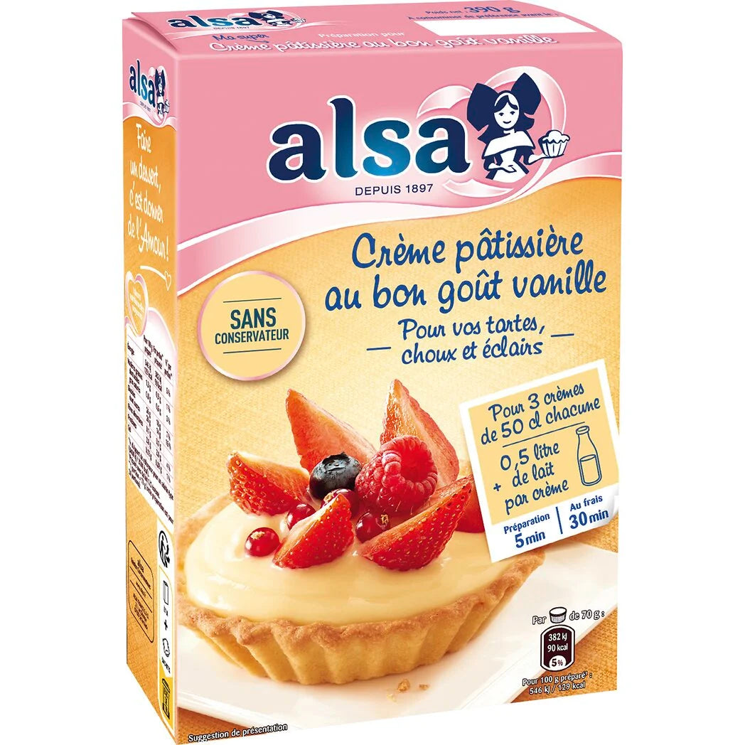 ALSA Cremige Konditorcreme Zubereitung 3x390g