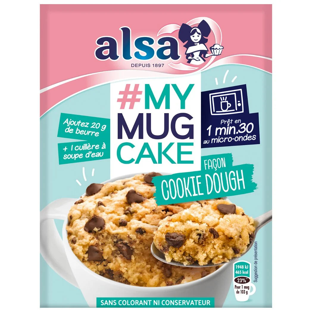 ALSA Zubereitung für Mug Cake nach Cookie Dough Art 80g