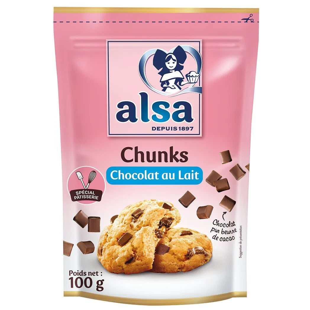 ALSA Milchschokolade-Stückchen 100g
