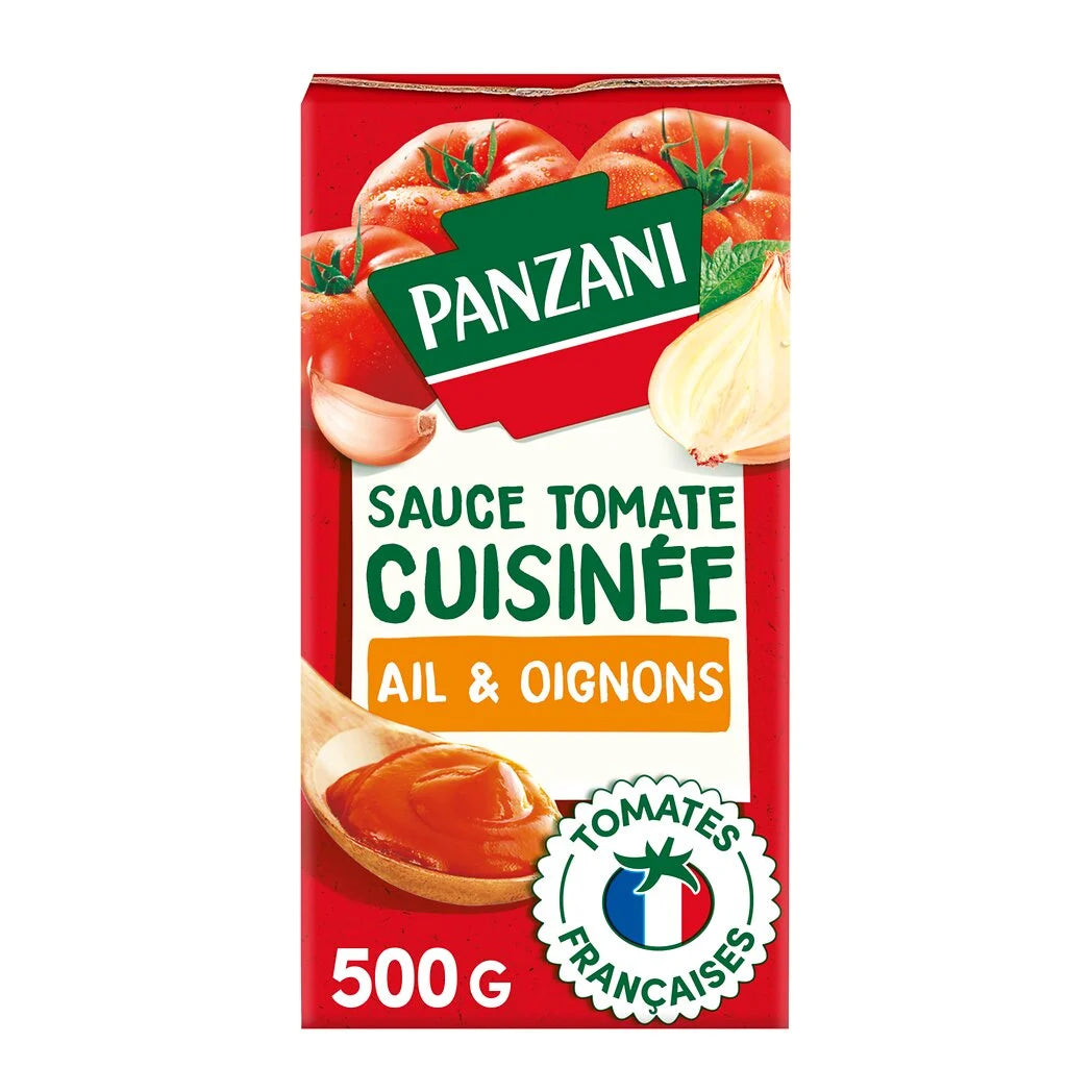 PANZANI Sauce Tomate cuisinée - Ail et oignons 500g