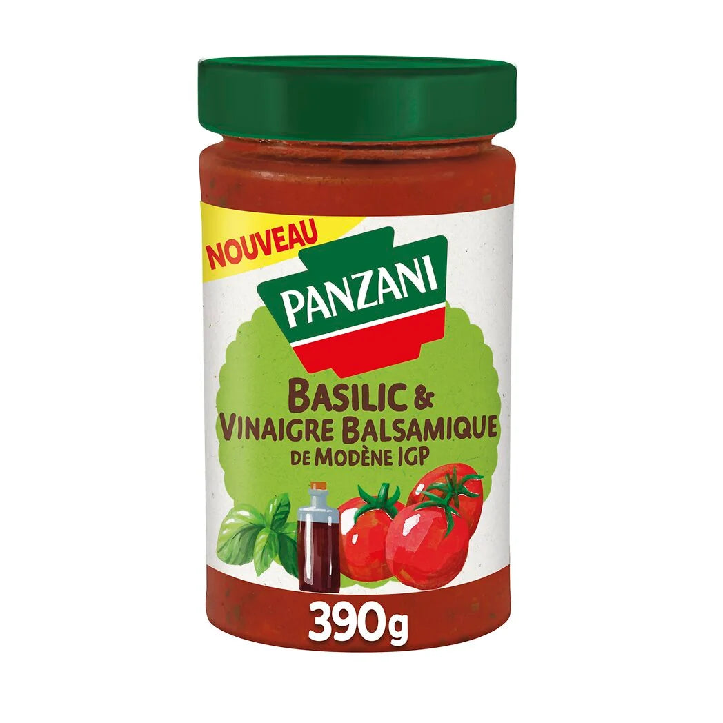 PANZANI Sauce tomate au basilic et vinaigre balsamique 390g
