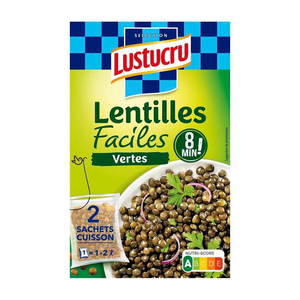 LUSTUCRU Lentilles faciles vertes 300g