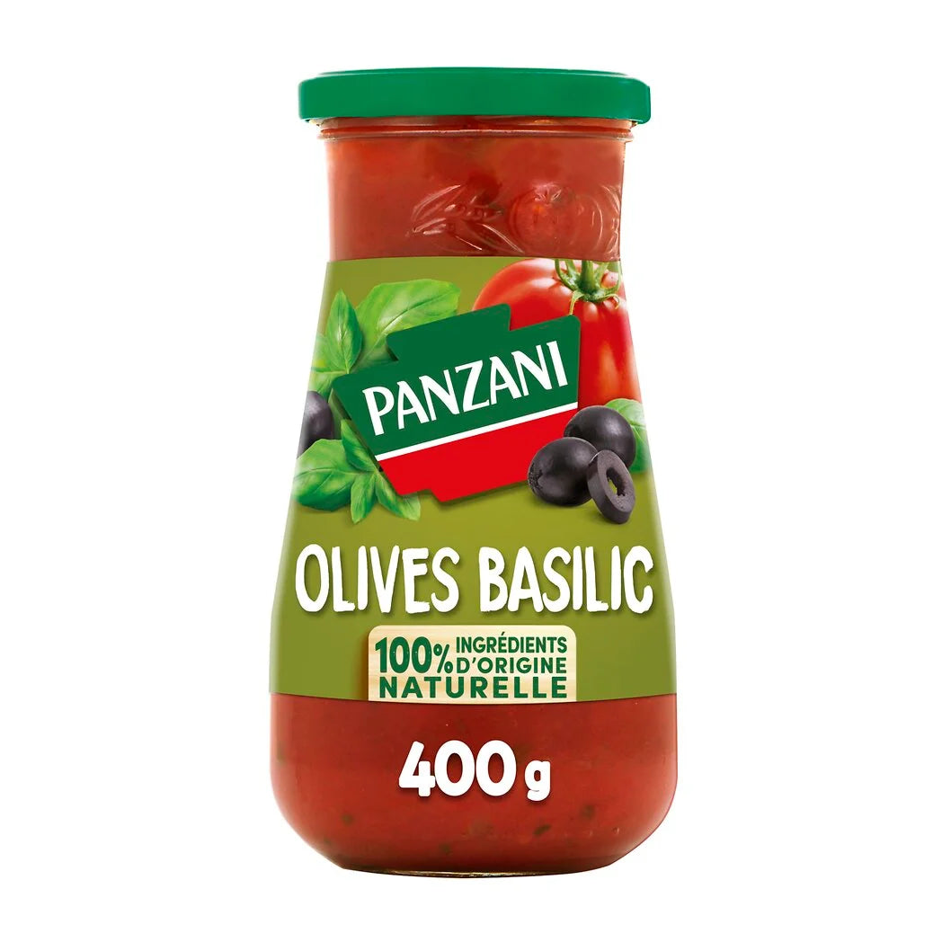 PANZANI Sauce olives & basilic tomates 100% fraîches 400g