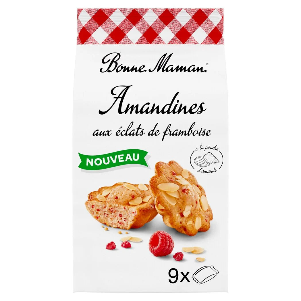 BONNE MAMAN Amandine aux éclats de framboise x9 - 225g