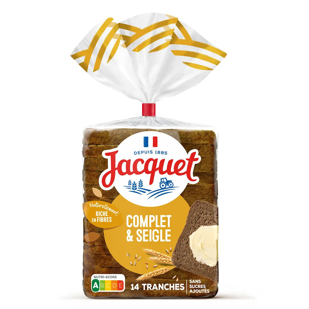 JACQUET Brot große Scheiben Vollkorn & Roggen x14 - 500g