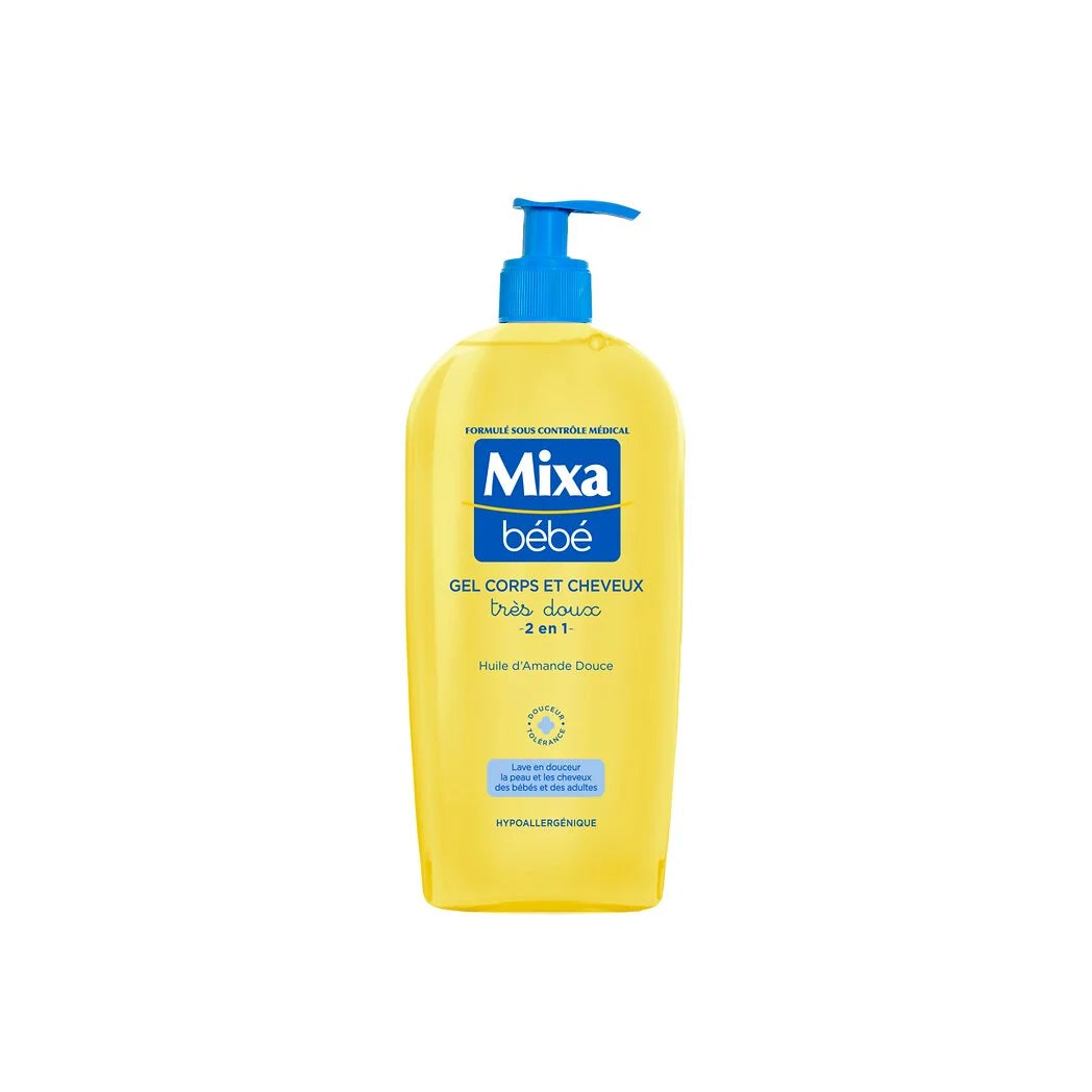 MIXA Bébé - Gel douche corps et cheveux très doux hypoallergénique 400ml