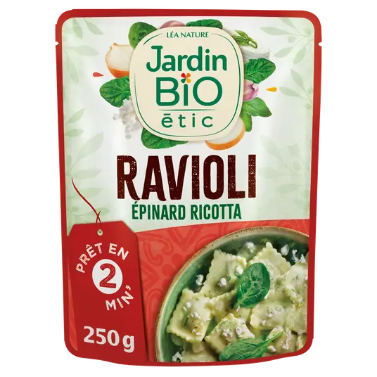 JARDIN BIO Organic Spinach & Ricotta Ravioli 250g