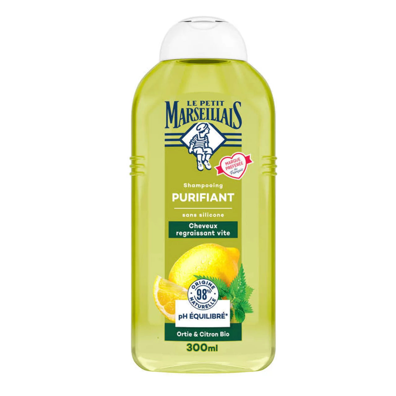 LE PETIT MARSEILLAIS Purifying Shampoo Organic Nettle & Lemon Without Silicone 300ml
