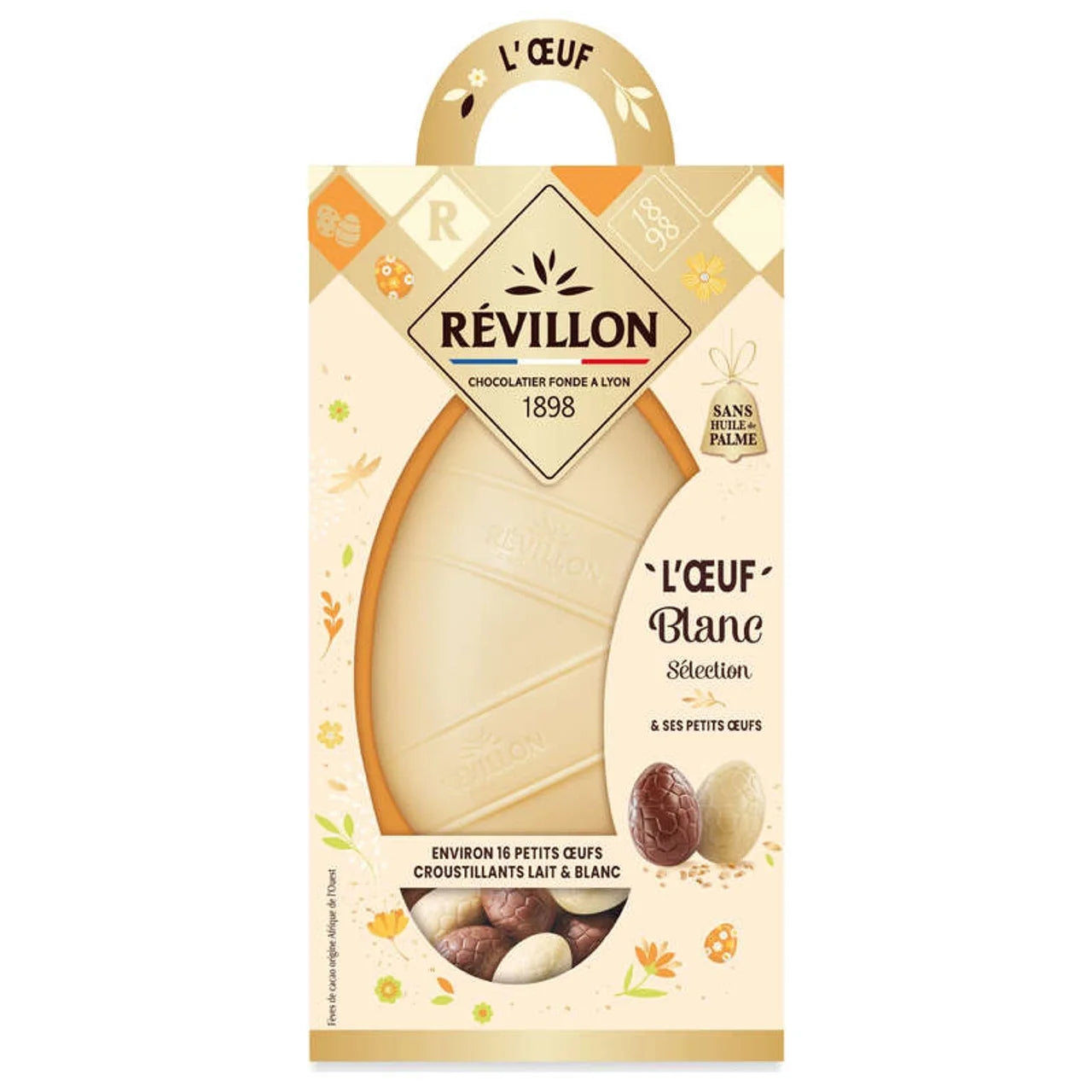 RÉVILLON Oeuf au chocolat blanc et bonbons au chocolat 250g