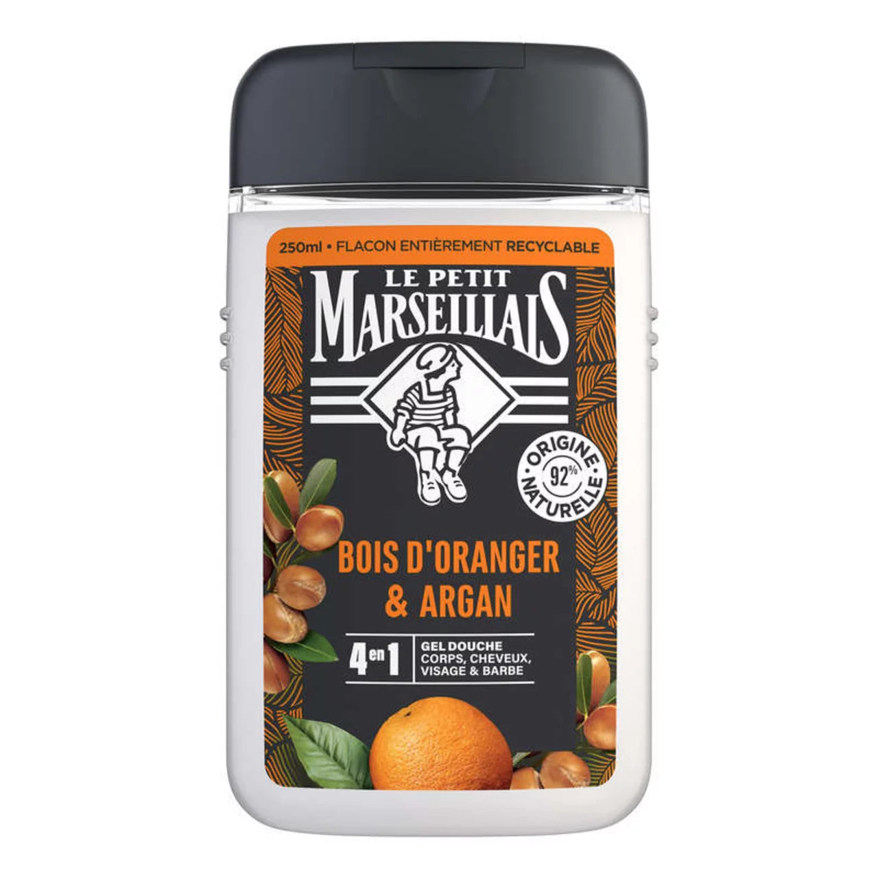 LE PETIT MARSEILLAIS Men's shower gel orange wood and argan 250ml