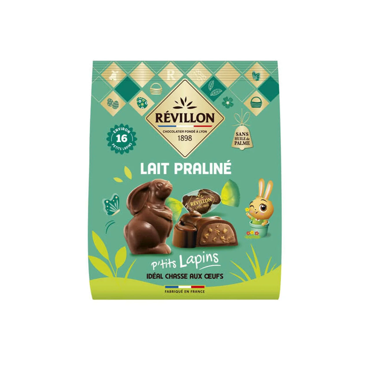RÉVILLON P'tits Lapins Chocolat Lait Praliné 120g