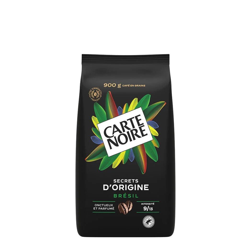 CARTE NOIRE Café en grains Brésil Pur Arabica 900g