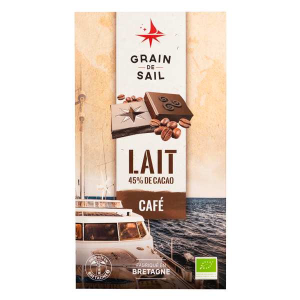 GRAIN DE SAIL Milk Chocolate with Coffee 100g