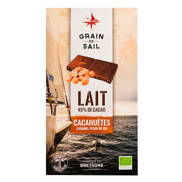 GRAIN DE SAIL Milchschokolade, Erdnüsse, Karamell & Meersalz 100g