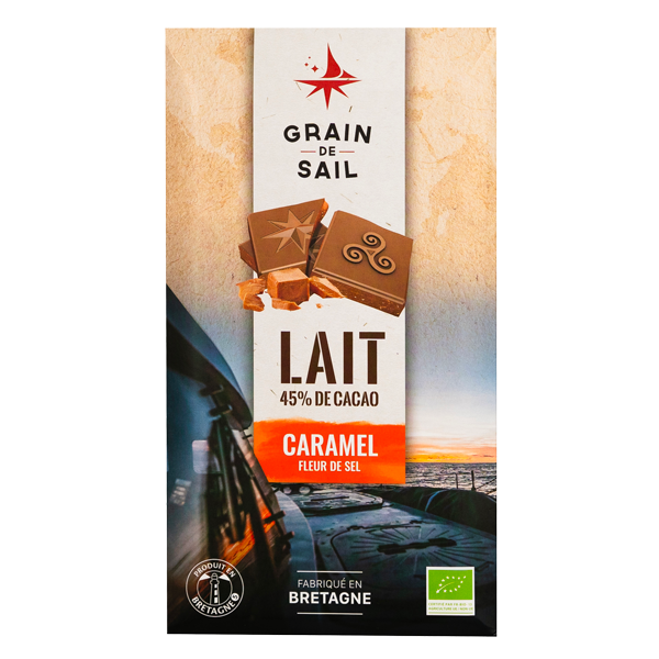 GRAIN DE SAIL Milk Chocolate, Caramel & Sea Salt 100g