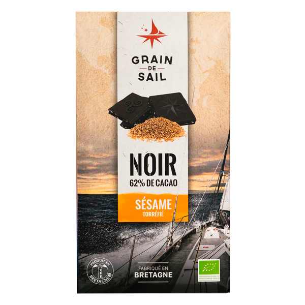 GRAIN DE SAIL Dark Chocolate with Roasted Sesame 100g
