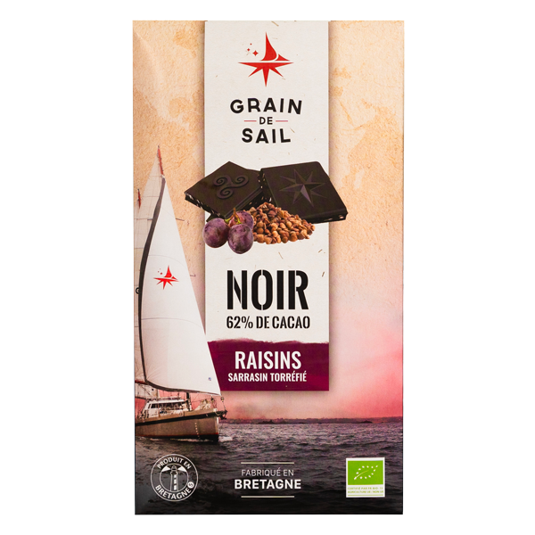 GRAINN DE SAIL Dark Chocolate, Raisins & Roasted Buckwheat 100g