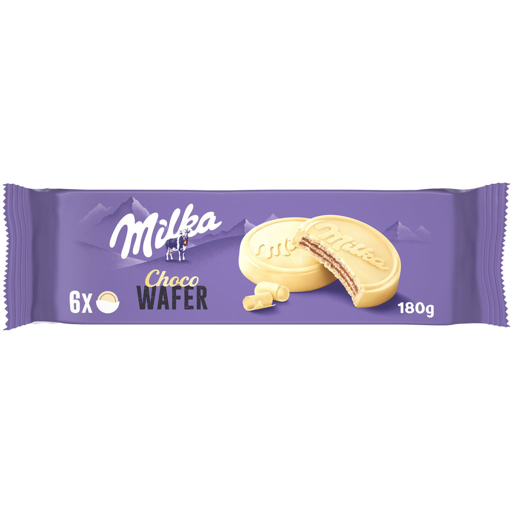 MILKA Gaufrette chocolat blanc 180g