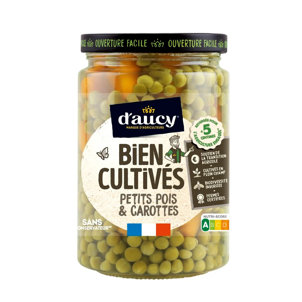 D'AUCY Junge Erbsen Möhren feinste Auslese aus Frankreich 42,5 cl