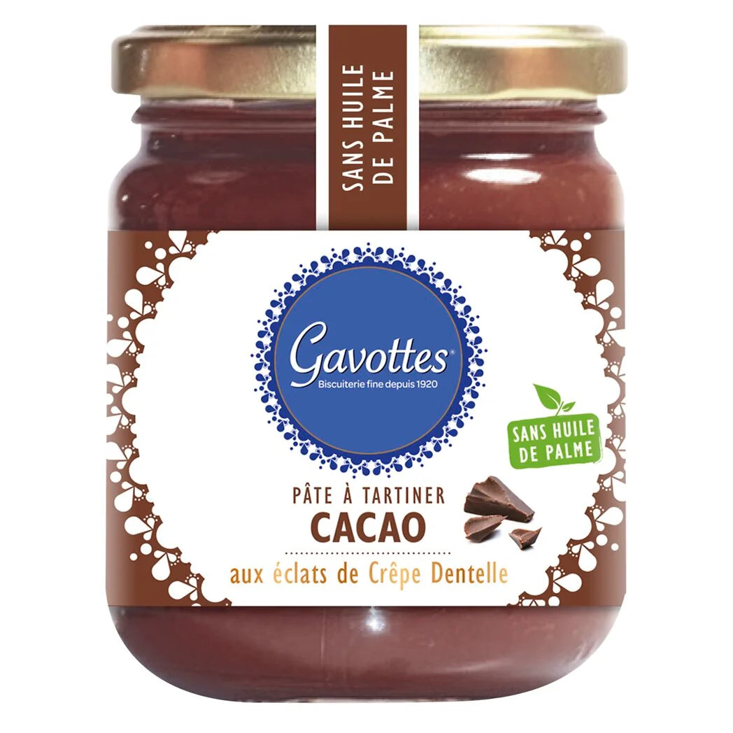 GAVOTTES Pâte à tartiner cacao aux éclats de crêpe Dentelle 350g