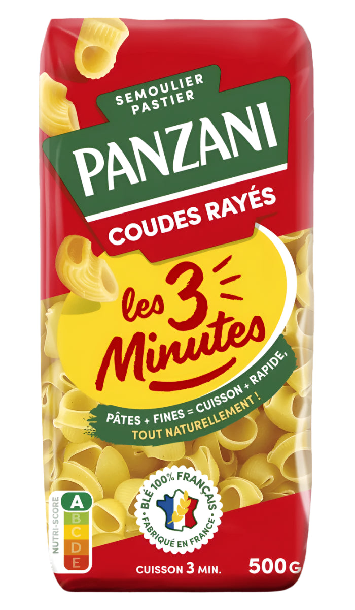 PANZANI Ridged Elbows – Quick Cook 3 Minutes – 500g