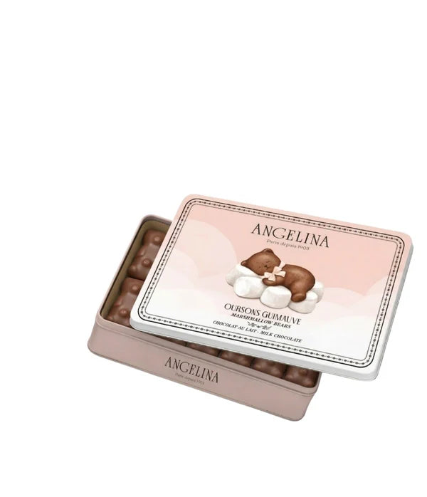 ANGELINA Metal Tin Box – Marshmallow Bears x12 - 130g