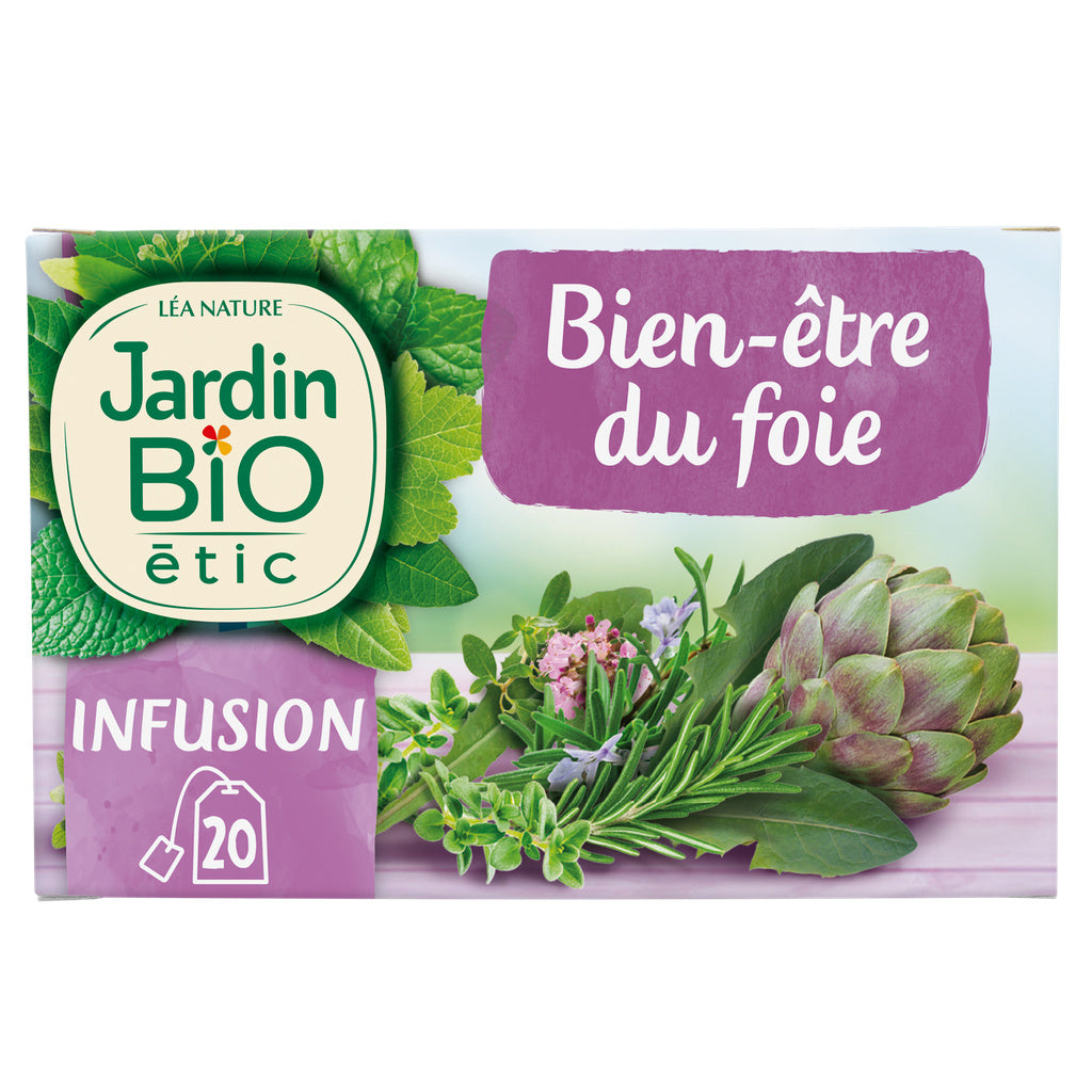 JARDIN BIO Organic Liver Wellness Herbal Tea (20 Tea Bags)