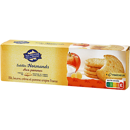 NOS RÉGIONS ONT DU TALENT Apple Shortbread – 150g
