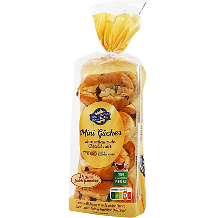 NOS RÉGIONS ONT DU TALENT Mini Gâches Briochettes Dark Chocolate x8 – 360g