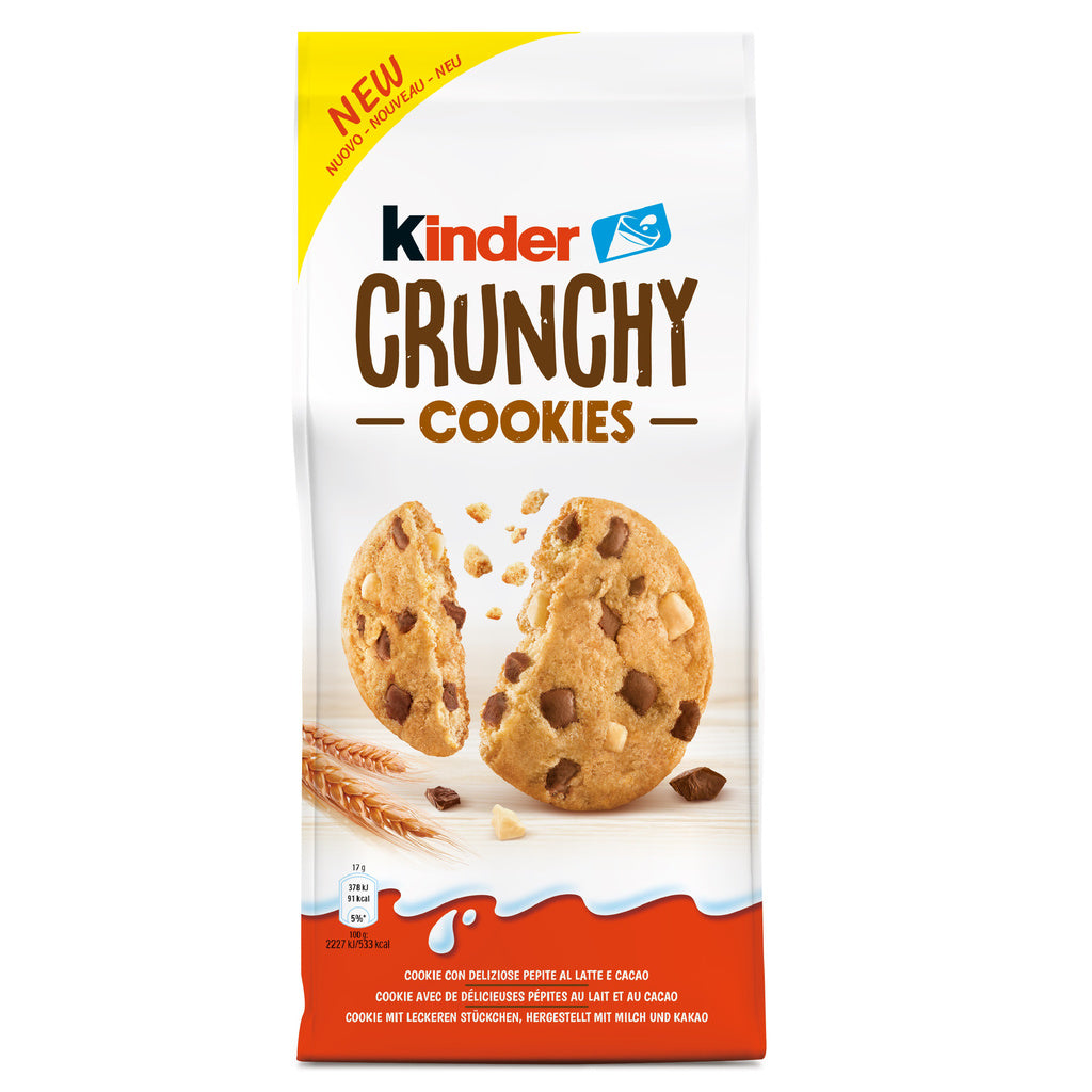 KINDER Crunchy cookies pépites lait et cacao 136g