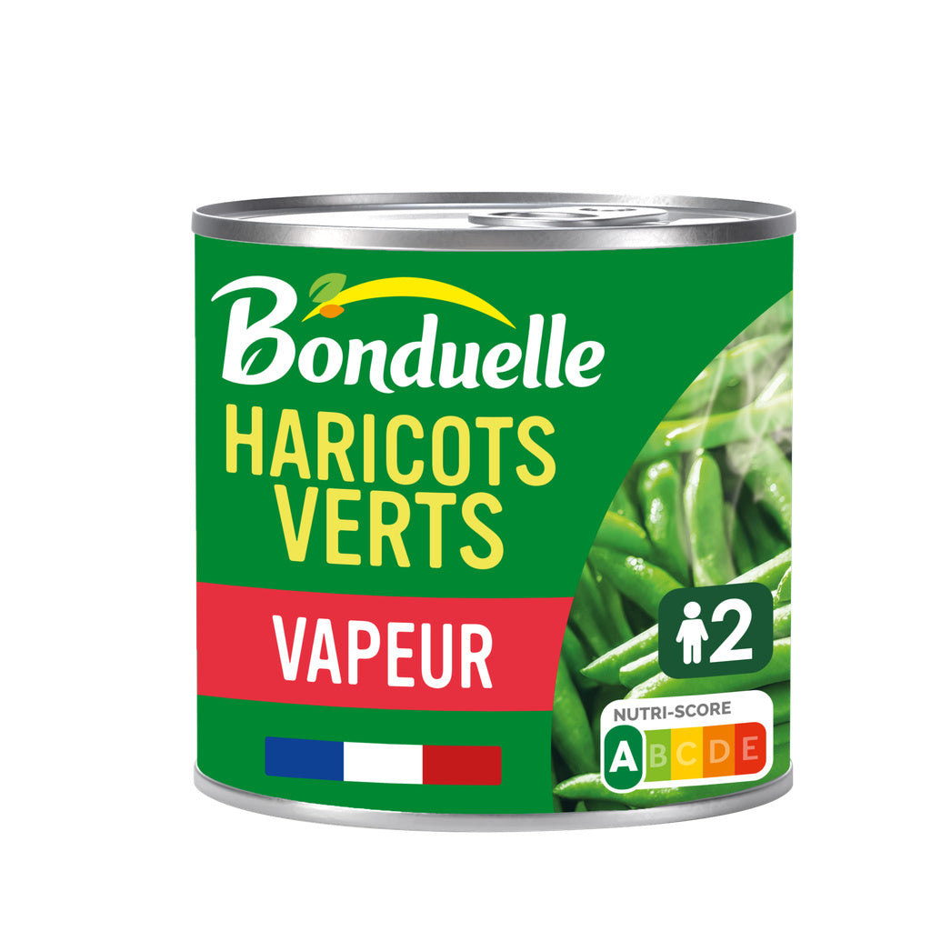 BONDUELLE Extra feine grüne Bohnen, dampfgegart 220g