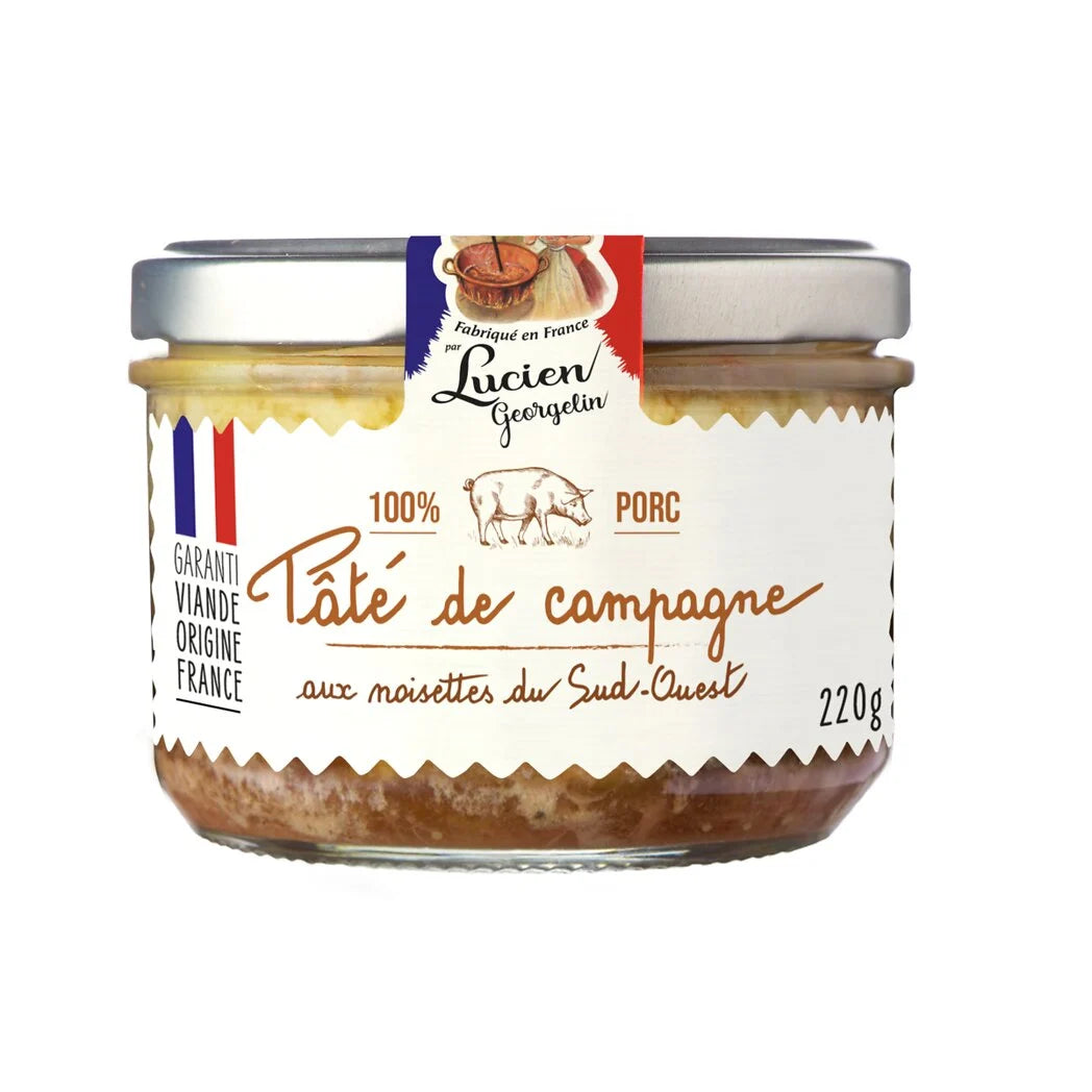 LUCIEN GEORGELIN Paté de campagne aux noisettes du Sud-Ouest 220g