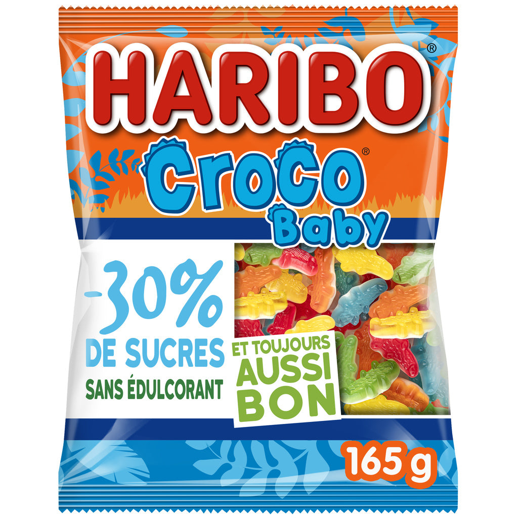 HARIBO Bonbons croco baby réduit en sucre 165g