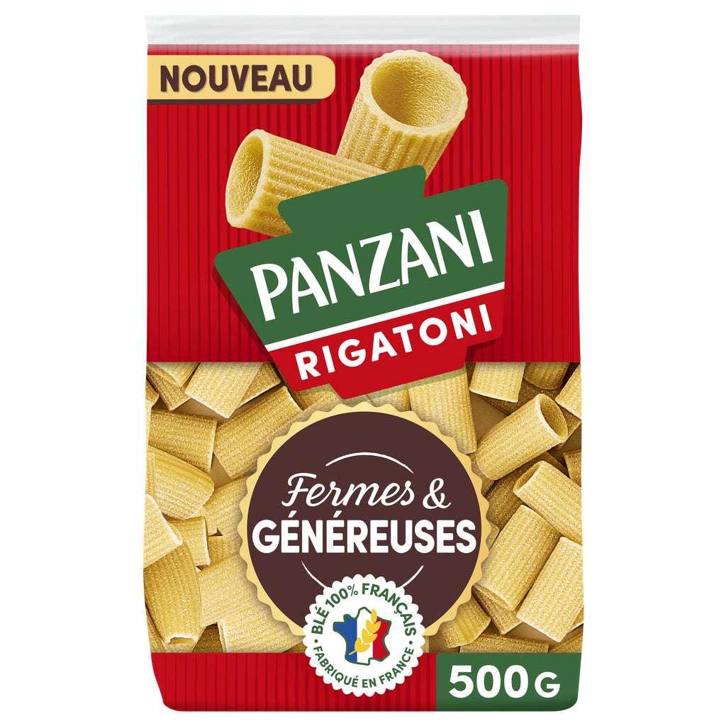 PANZANI Pâtes rigatoni fermes & généreuses 500g