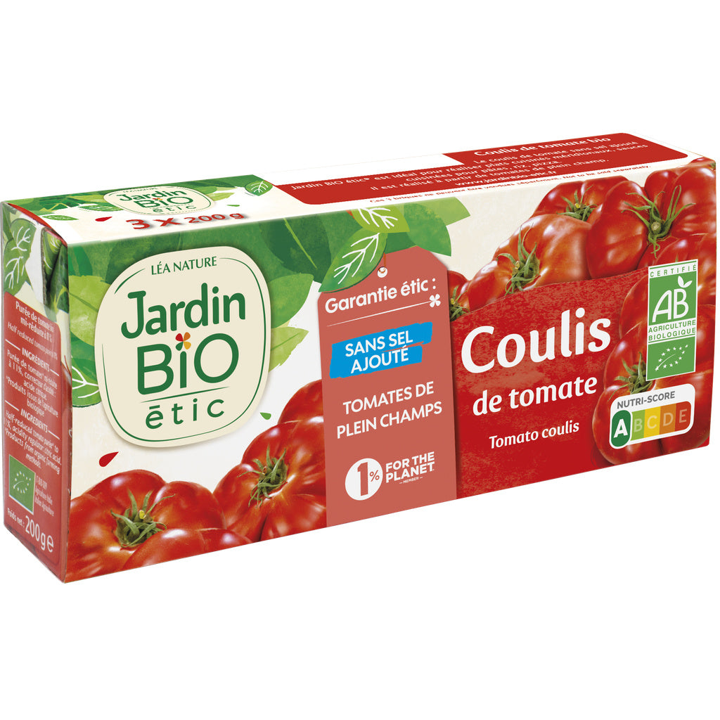JARDIN BIO étic Organic Tomato Coulis x3 – 200g