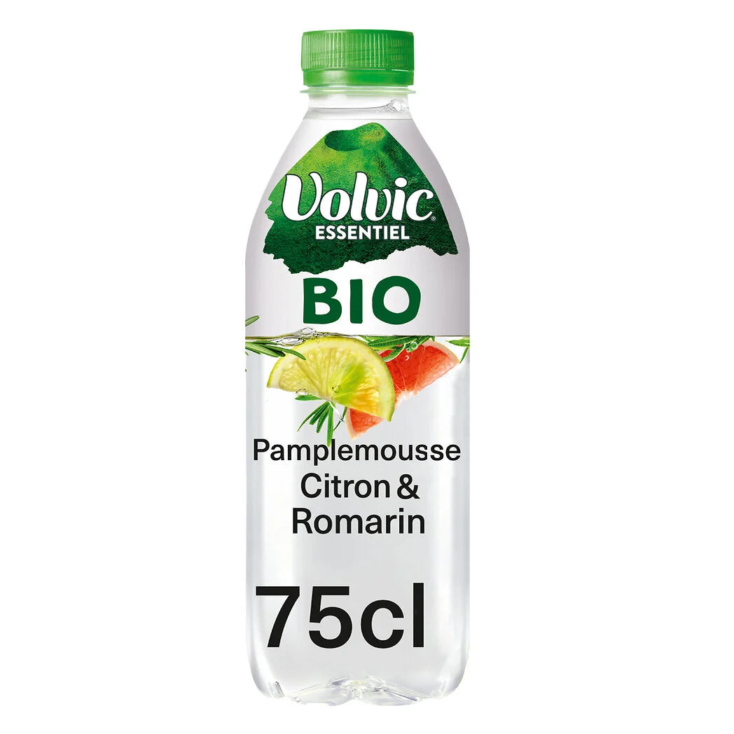 VOLVIC Aromatisiertes Wasser Zitrone Grapefruit Rosmarin bio 75CL