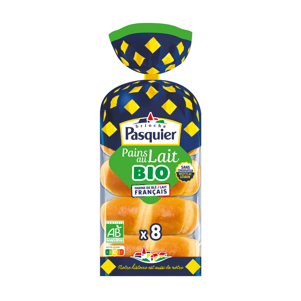 PASQUIER Pains au lait BIO x8 - 280g*