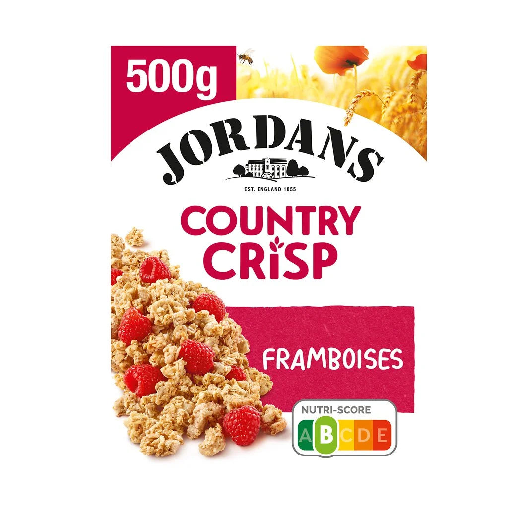 JORDANS Céréales country crisp framboise 500g