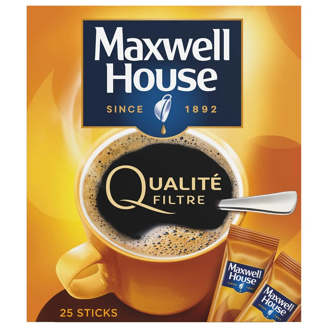 MAXWELL HOUSE Café soluble Qualité Filtre 25 sticks