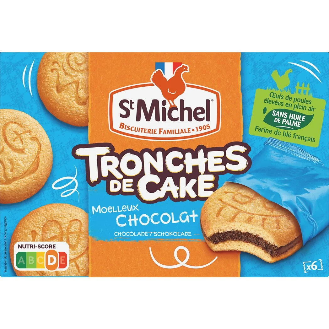 ST MICHEL Tronches de Cake Chocolate Cakes 175g