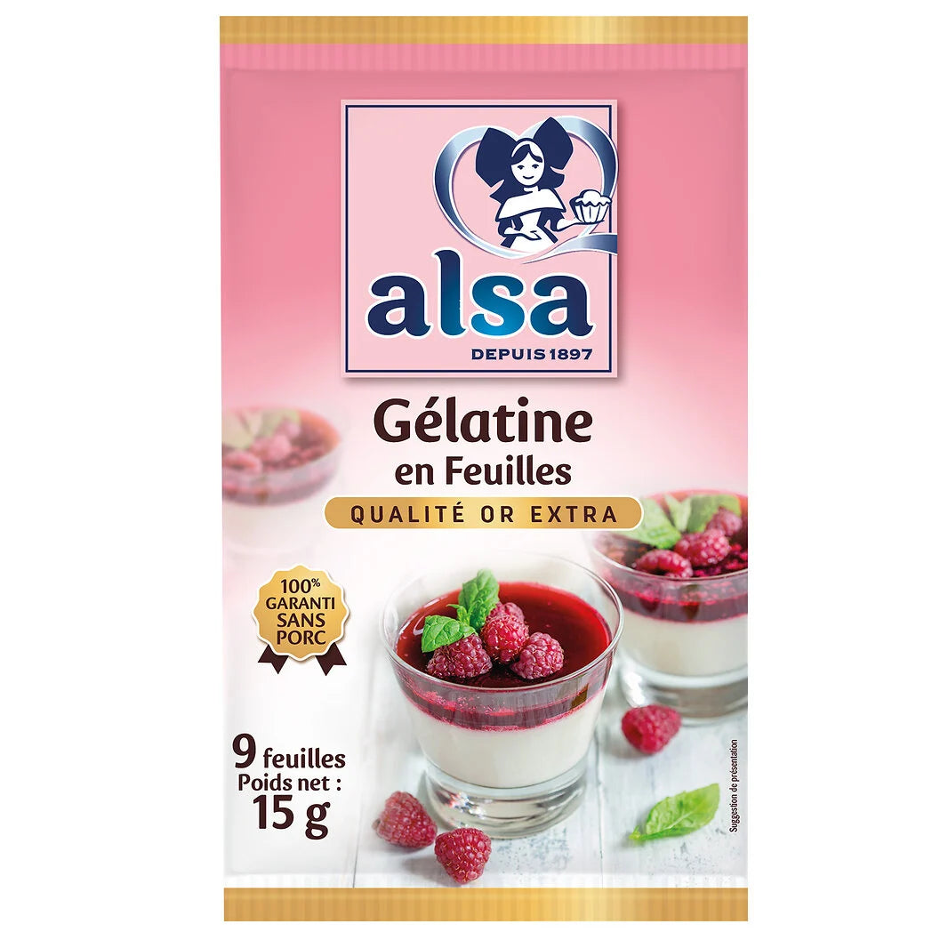 ALSA Blattgelatine x9 15g