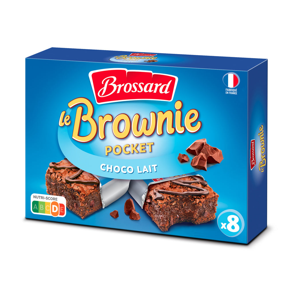 BROSSARD Le Mini Brownie chocolat au lait pépites de chocolat 8x30g