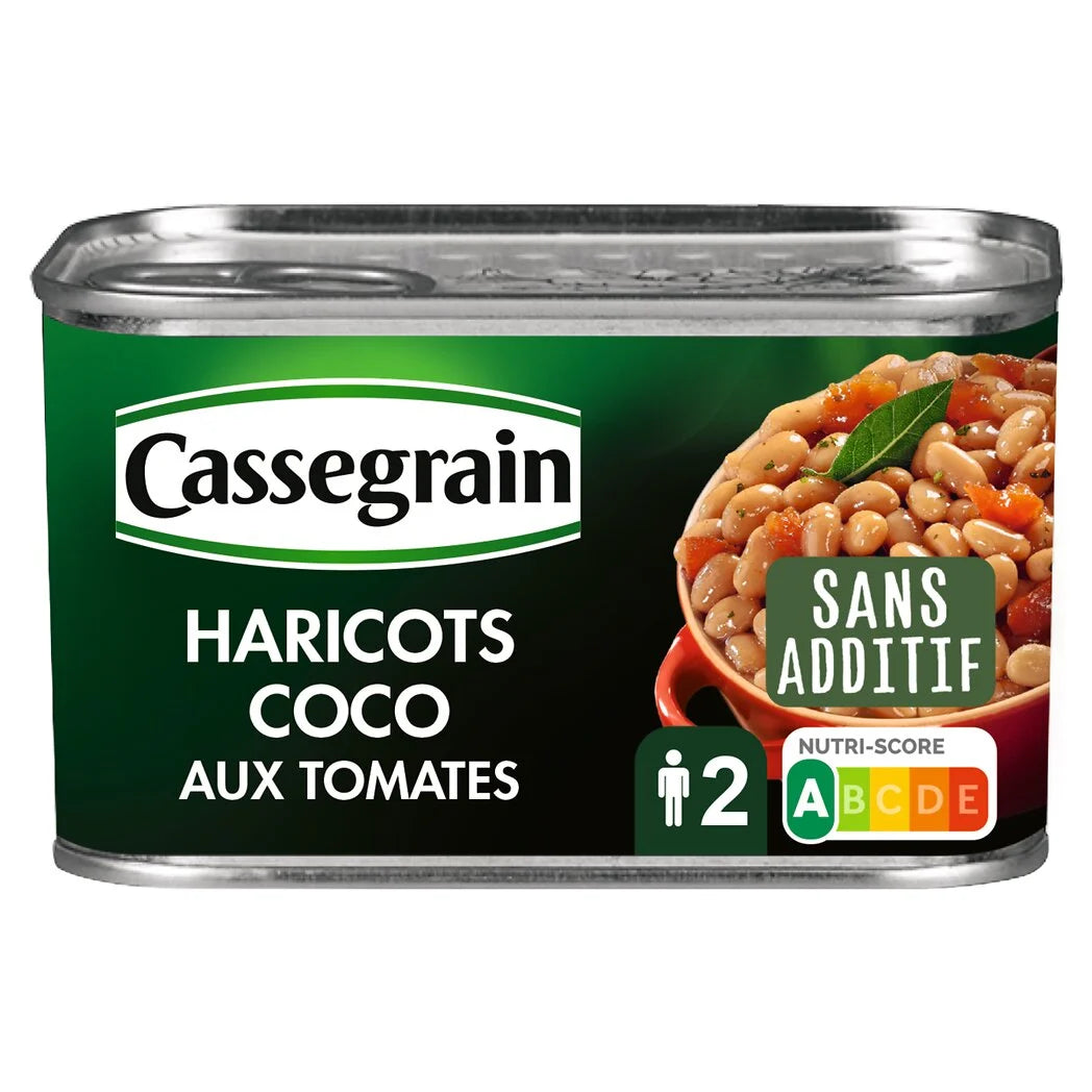 CASSEGRAIN Coco-Bohnen mit Tomaten 435g