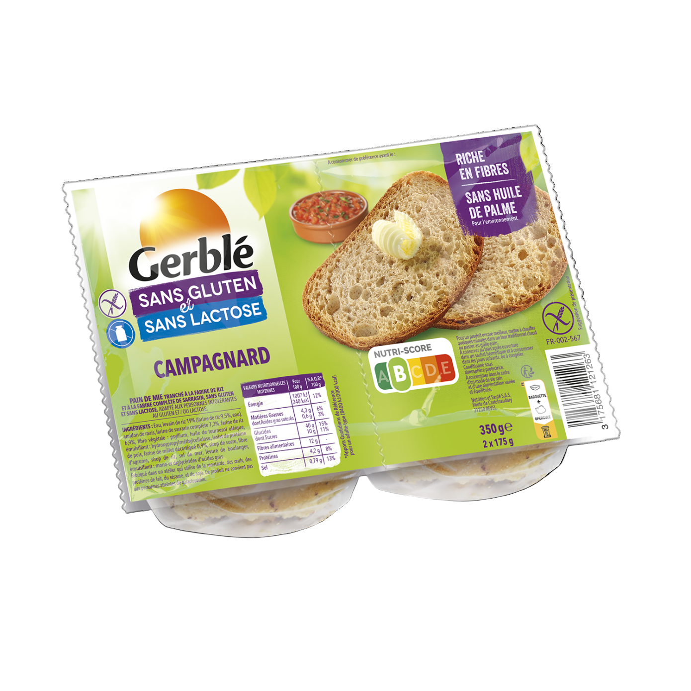 GERBLE Gluten-Free Country Bread - 350g
