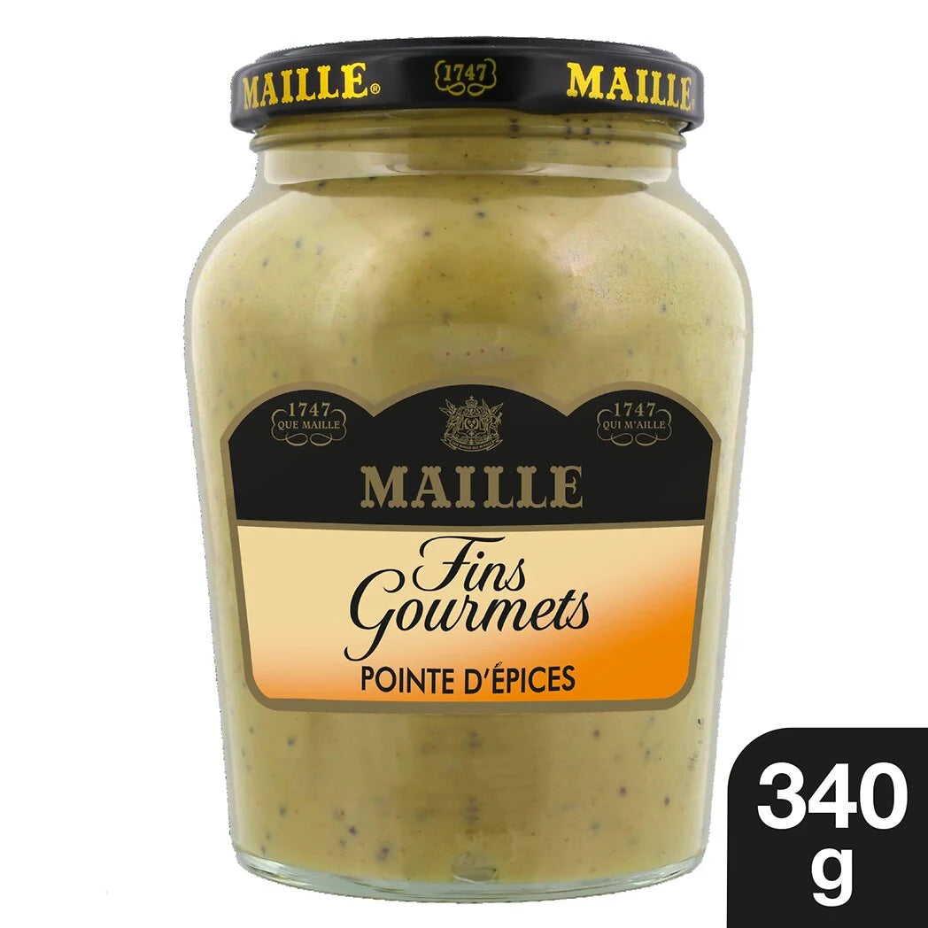 MAILLE Fins Gourmets - Spécialité à la moutarde pointe d'épices 340g