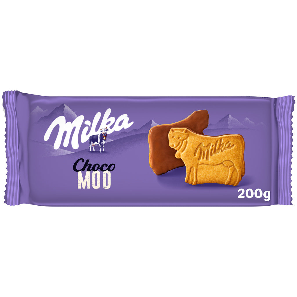 MILKA Biscuits Choco Moo nappés chocolat au lait x15 - 200g