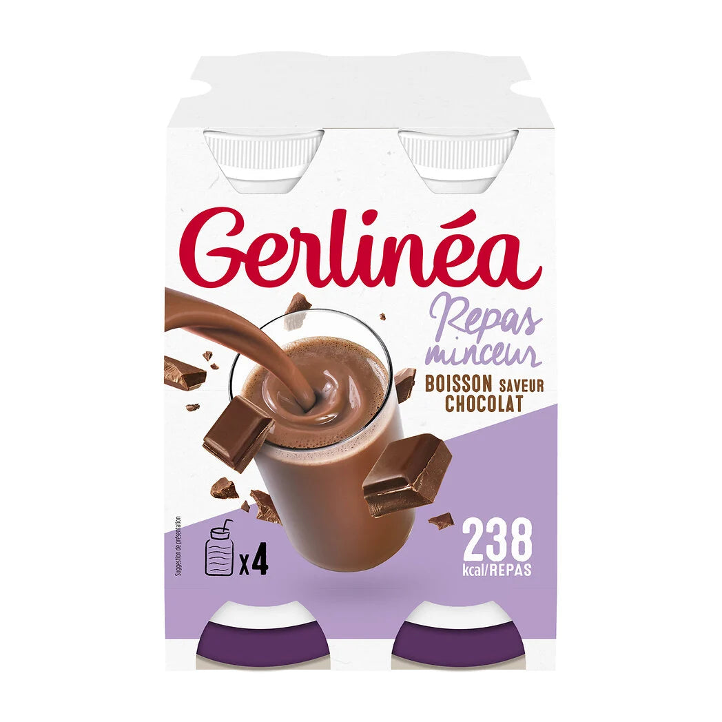 GERLINEA Boisson repas saveur chocolat 4x236ml