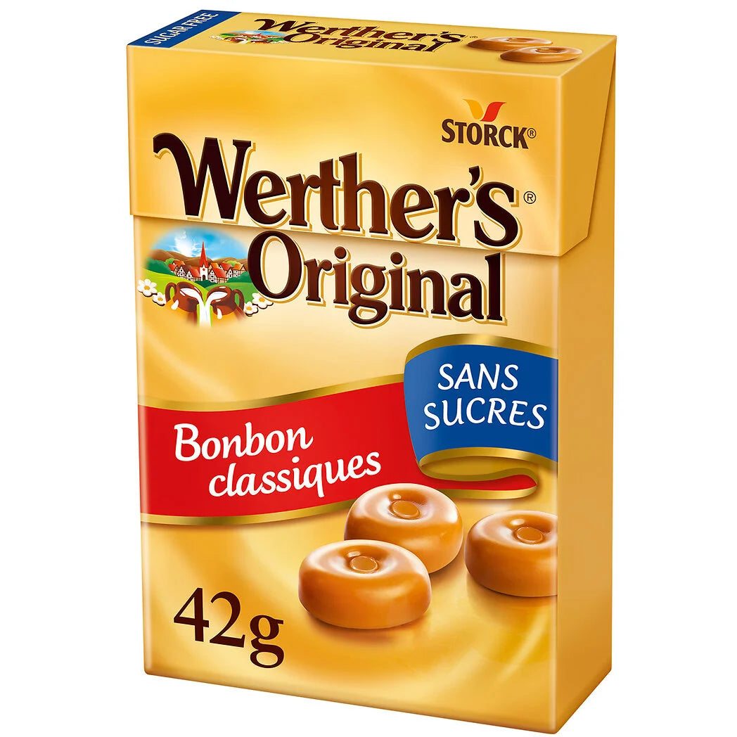 WERTHER'S ORIGINAL - Bonbons à la crème sans sucres 42g