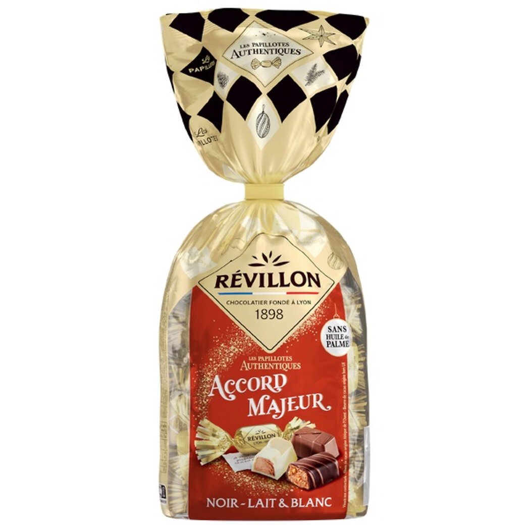 REVILLON CHOCOLATIER Assorted Dark, Milk & White Chocolates Les Papillotes Authentiques 360g