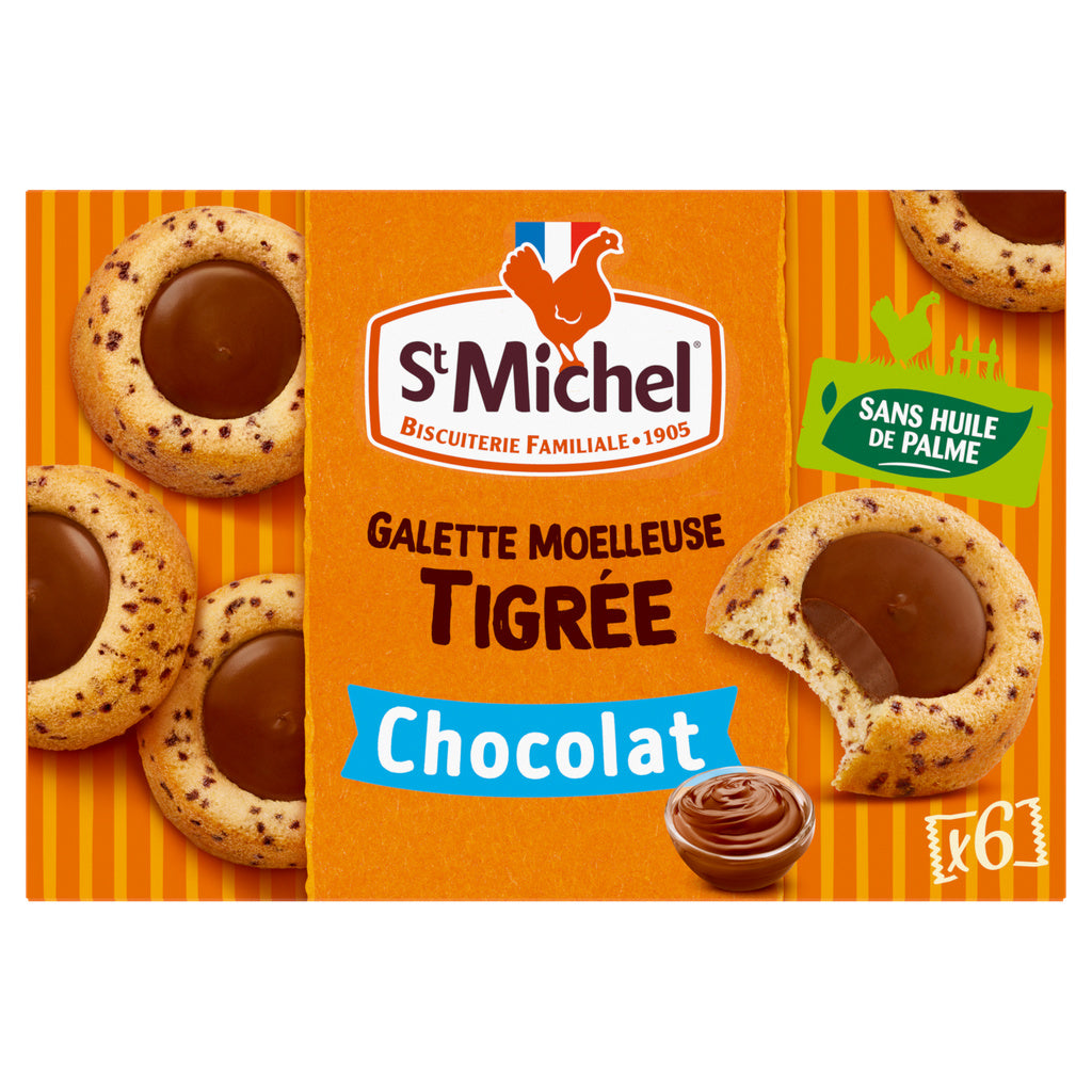 ST MICHEL Galette moelleuse tigrée chocolat 180g